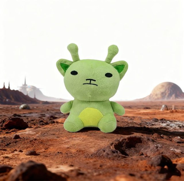 Yiran toy Bogur Alien Katze Plüschtier, Grün, 22cm, ab 0 Jahren - Bild 1