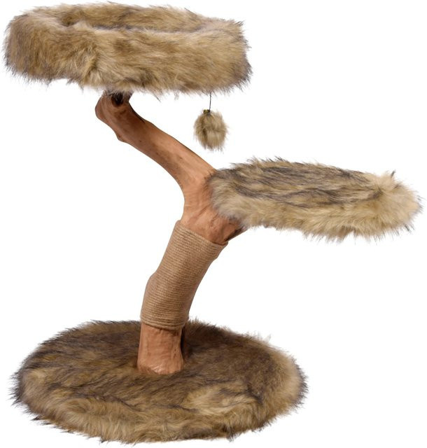 Dobar Design-Katzenmöbel mit Naturholzstämmen und integriertem Spielzeug, Durchmesser: 50 cm, Höhe: 82 cm - Bild 1