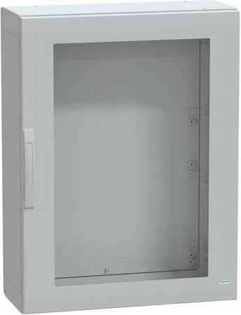 Schneider Electric Polyestergehäuse PLA bodenstehend, grau mit transparenter Tür, IP65, B: 100 cm, H: 75 cm, T: 32 cm - Bild 1