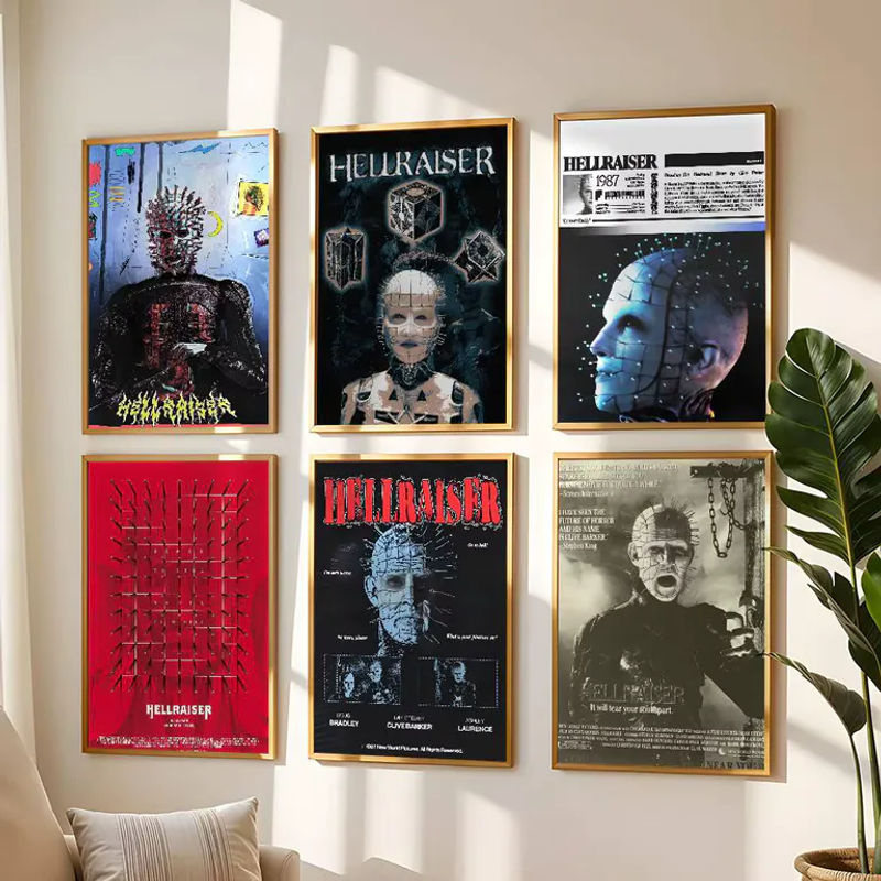 Klassisches Hellraiser Filmplakat als selbstklebender Wandaufkleber in Mehrfarbig, rechteckiges Wandbild für deine Raumdekoration - Bild 4