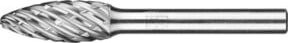 PFERD Hochleistungsfrässtift STEEL Flamme B Hartmetall in Silber, Durchmesser: 10 mm, Länge: 25 mm, Schaft-Durchmesser: 6 mm, für Stahl - Bild 1