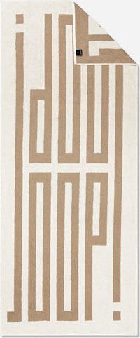 JOOP! BARS DOUBLEFACE Saunatuch aus Baumwolle, Beige, B: 80 cm, L: 200 cm - Bild 1