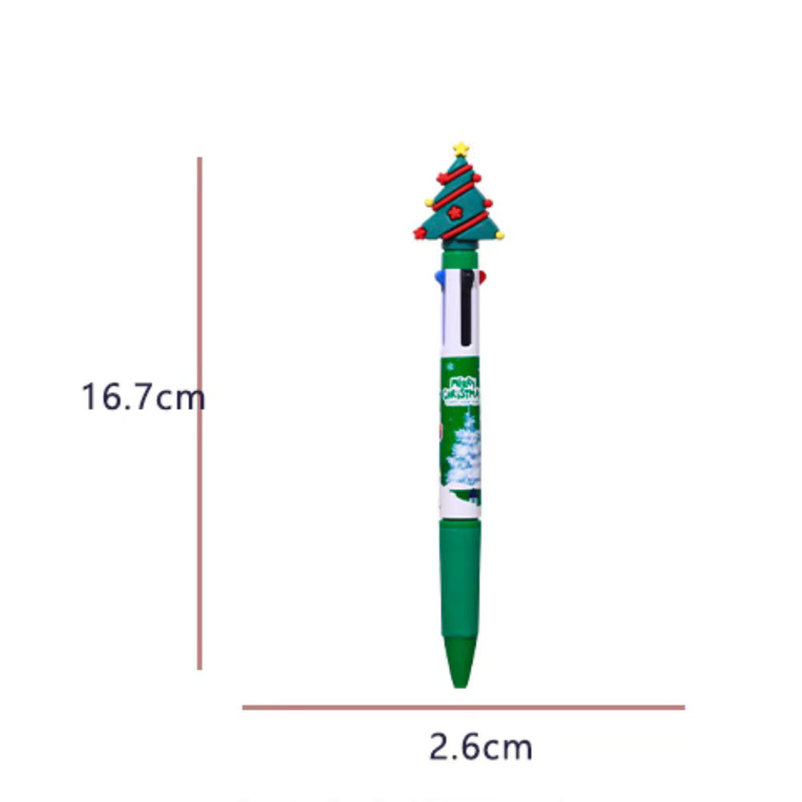 Vierfarbige Kugelschreiber in Mehrfarben als Weihnachts- und Partygeschenk für Kinder und Schulen - Bild 2