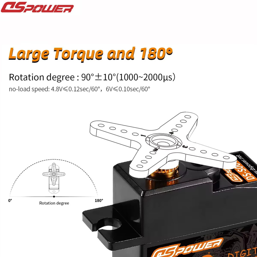 DSPOWER 21G Digital Micro Servo, Metallgetriebe, Wasserdicht, Zubehör - Bild 2