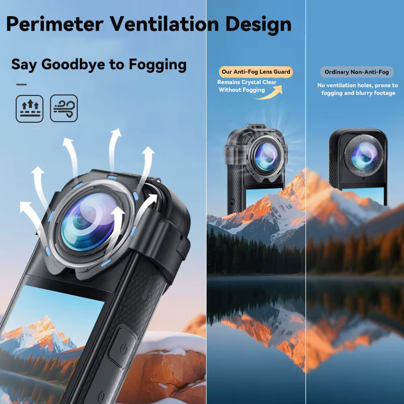 SZKOSTON Glaslinsenschutz für Insta360 X5, kratzfestes und abnehmbares Zubehör in Transparent - Bild 2