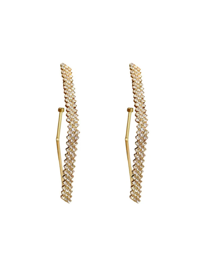 Kaitin Creolen Gold, Kristall, Damen - Bild 5