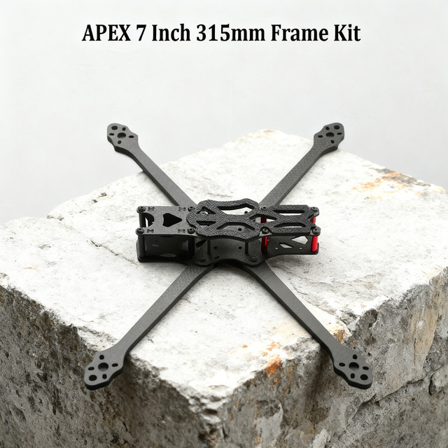 APEX 7 Zoll 315 mm Kohlefaser Quadcopter Rahmen Kit für FPV Freestyle RC Racing Drone in Schwarz - Bild 1