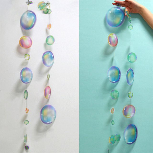 Gooparty Ozean-Blasengirlande mit Fisch und Quallen in Multicolor, 2 m Hängende Unterwasser-Dekoration für Geburtstag oder Babyparty - Bild 1