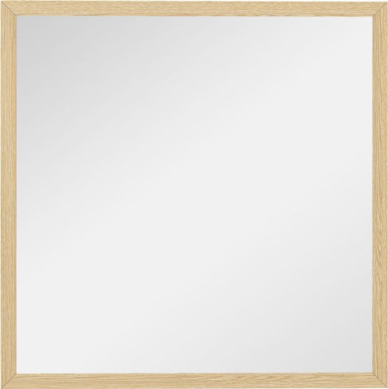 HOMCOM Wandspiegel quadratisch aus Holz in Braun, B/H: 50 x 50 cm - Bild 1