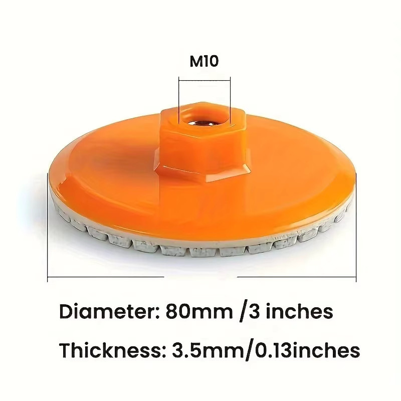 SLADE Polierpad Schleifmittel Set für Marmor Granit Beton und Stein, 80 mm Durchmesser, Nass und Trocken anwendbar - Bild 2
