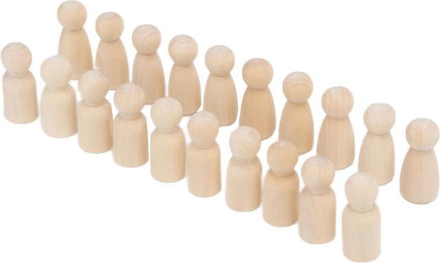 Igeteck Holz Peg Puppen, Engel Form, 20-teiliges Set, Holz - Bild 1