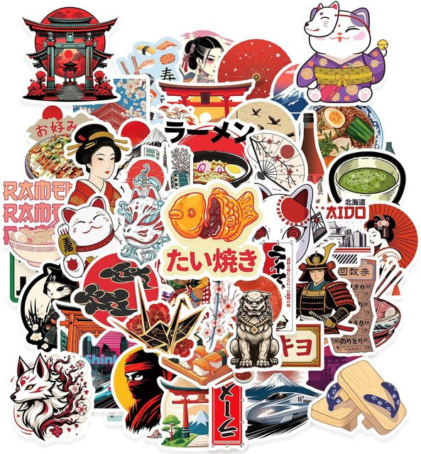 GOGOTU Japanische Kultur Graffiti-Aufkleber, 50 Stück - Bild 1