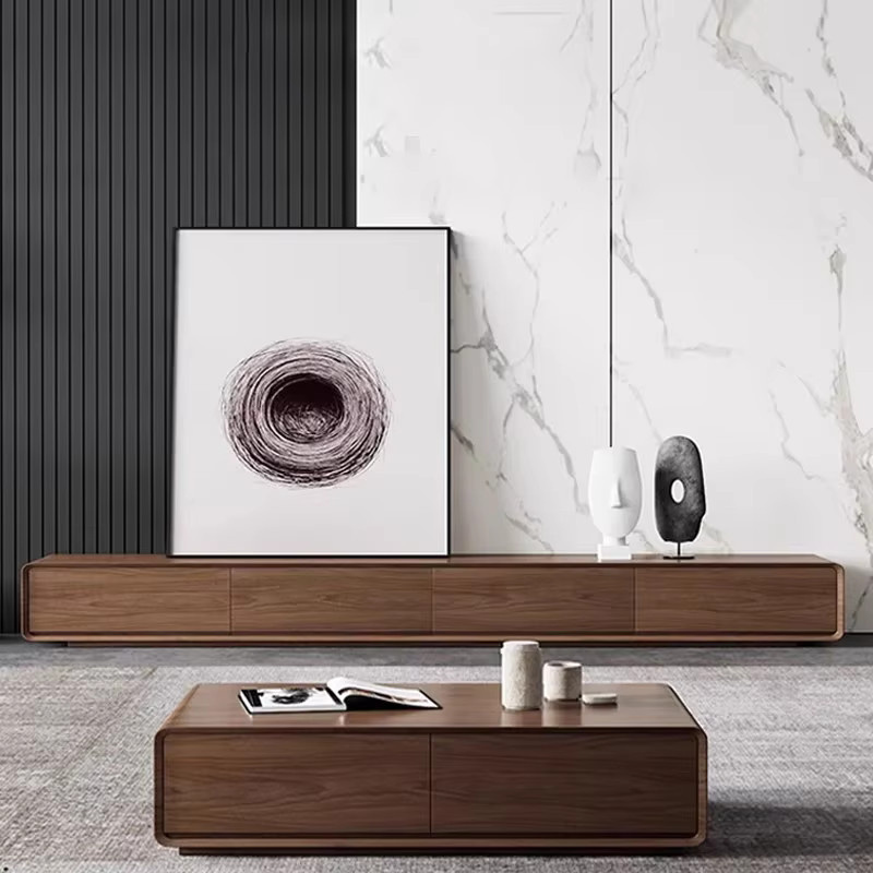 Moderner TV-Tisch aus Holz von DUTRIEUX in Braun mit mattem Finish - Bild 4