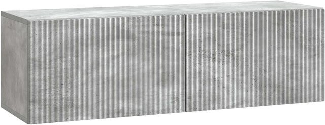 vidaXL Wandmontierter TV-Schrank in Betongrau, moderner Schrank für dein Wohnzimmer, B/T/H: 98 x 31 x 30 cm - Bild 1