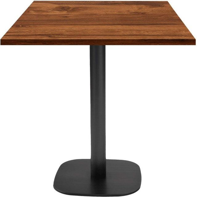 RestooTab Tisch Round quadratisch in Eiche und Schwarz, B/T/H: 70 x 70 x 75 cm - Bild 1
