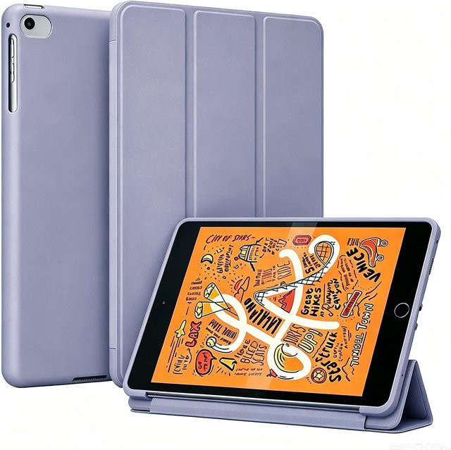 Smart Cover Silikonhülle für iPad mini 1 bis 5 Generation, Flip Case, Farbe: Lila - Bild 1