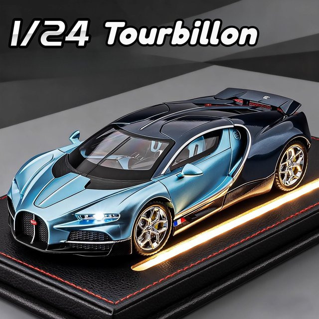 Tourbillon Supercar, Modellauto, 1:24, Metall, mit Licht und Sound, Blau - Bild 1