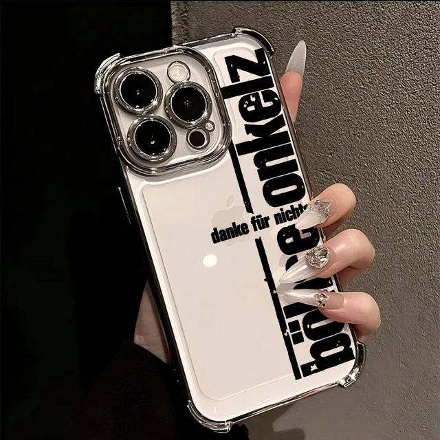 Sturzfeste iPhone Handyhülle mit Böhse Onkelz Rockband Design in Transparent - Bild 1