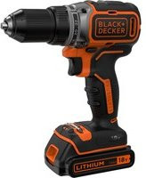 Black+Decker Akku-Bohrschrauber BL186K in Schwarz-Orange mit 1,5 Ah Akku und Koffer - Bild 1