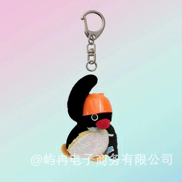 CHIC STUDIO Schlüsselanhänger Acryl, Pinguin, black, Unisex - Bild 1