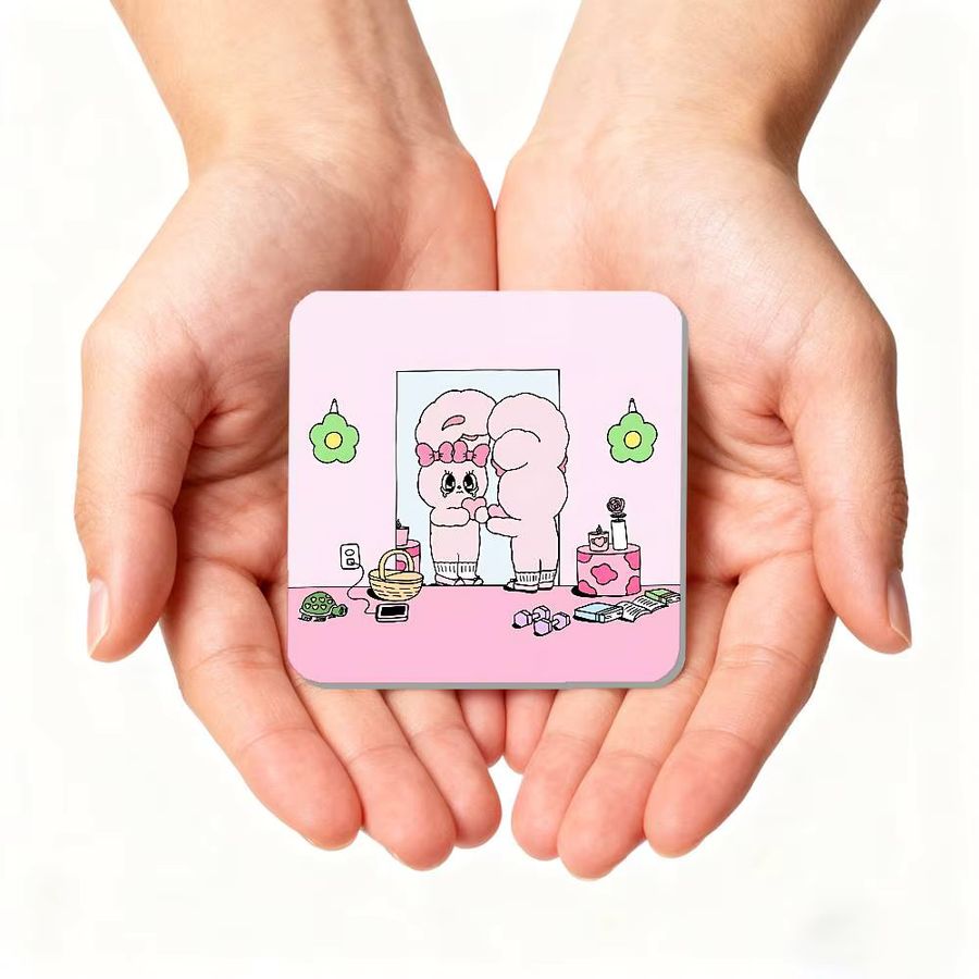 E-Esther-B-Bunnys quadratischer Kühlschrankmagnet zur Personalisierung deiner Heimdekoration - Bild 5