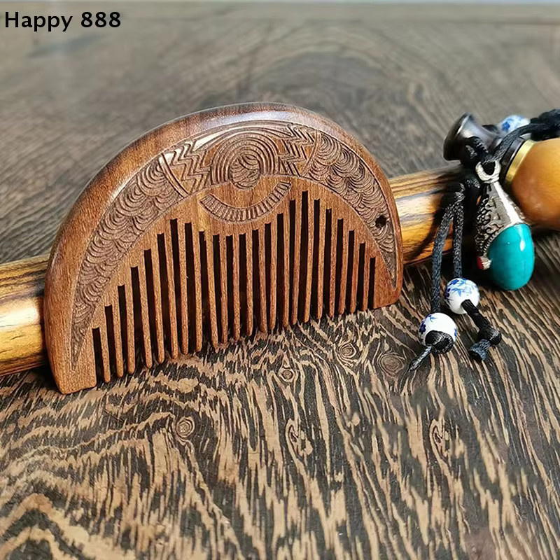 Hoeaden Taschenkamm aus Sandelholz, Unisex - Bild 2