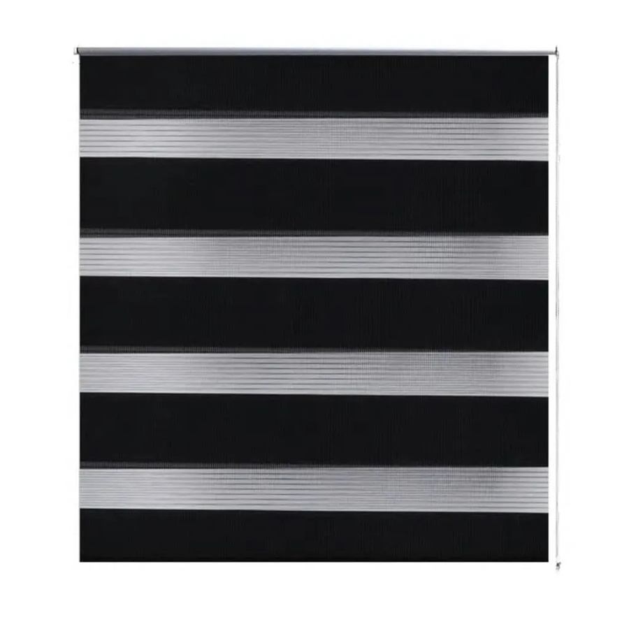 vidaXL Doppelrollo Day & Night in Schwarz aus Polyester, B: 50 cm, H: 100 cm - Bild 2