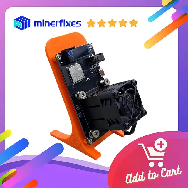 Bitaxe Gamma 601 Bitcoin Miner mit BM1370 ASIC Chip, 1.2TH/s, 18W, Open Source Krypto-Lotterie für BTC Solo-Mining, Orange/Schwarz - Bild 1