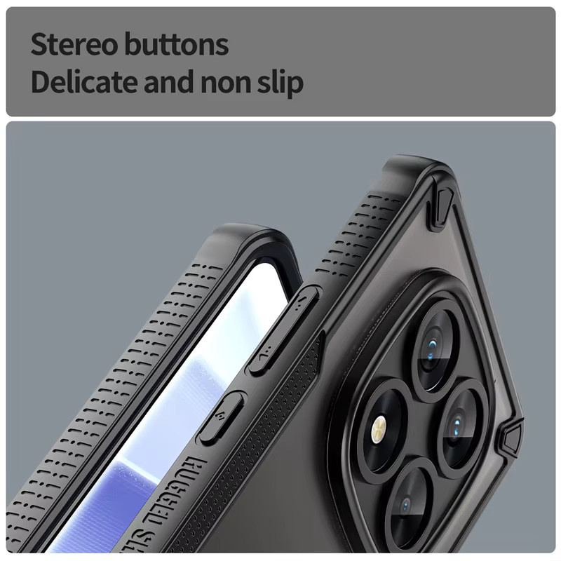 Robuste hybride Schutzhülle für Xiaomi Redmi Note 14 Pro 5G und Note 14 Pro+ Plus in Schwarz und Blau - Bild 5