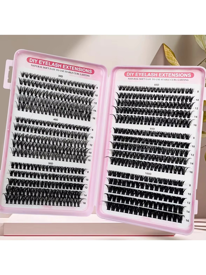 BLL.cf Künstliche Wimpernverlängerungen Cluster-Wimpern, Black, Unisex - Bild 4