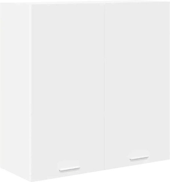 vidaXL Hängeschrank Riga Weiß mit Tür, moderner Küchenschrank aus Holzwerkstoff, B/T/H: 80 x 31 x 80 cm - Bild 1