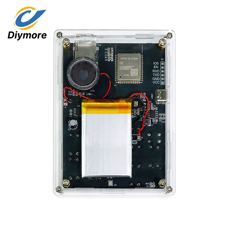 diymore Handheld-DIY-Kit Retro Spielekonsole mit Xiaozhi AI Voice Dialog, 25 klassische Spiele, Wetteruhr und Musikspektrum - Bild 2