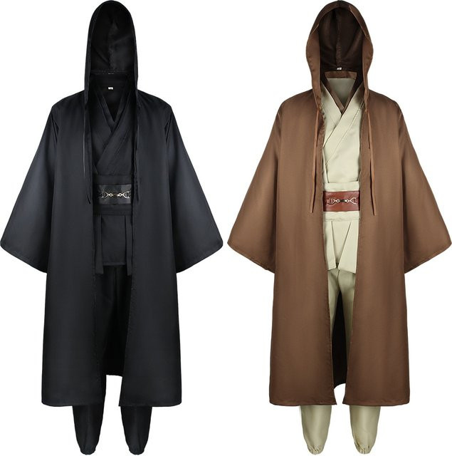Jedi Cosplay Anzug Umhang, Star Wars, Kostüm, Braun, Unisex - Bild 1