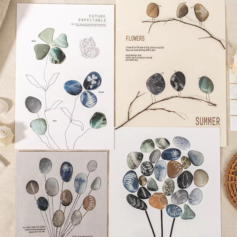 Mr. Paper Selbstklebende Aufkleber mit niedlichem Blatt-Design, Mehrfarbig, 1 Blatt pro Packung zur DIY-Dekoration - Bild 1
