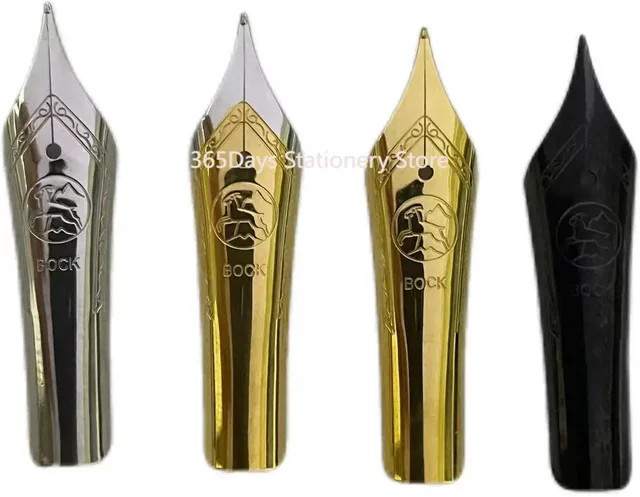 Bock No.6 Füllfederhalt-Feder in Weißgold und Schwarz zweifarbig aus Metall - Bild 1