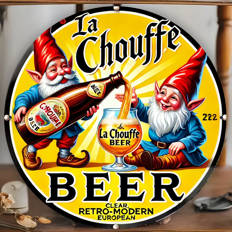 Rashiv Beer Retro Rundes Aluminiumschild Multicolor Durchmesser: 20 cm - Bild 6