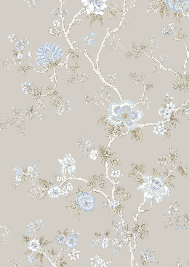 Lewis & Wood Tapete Indienne Wisteria in Multicolour mit floralem Botanical-Design - Bild 1