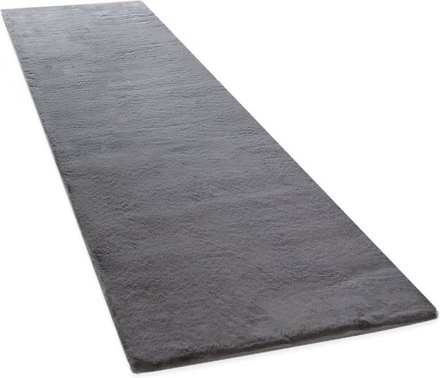 Fellteppich Fluffy in Anthrazit, B/T: 80 x 300 cm - Bild 1