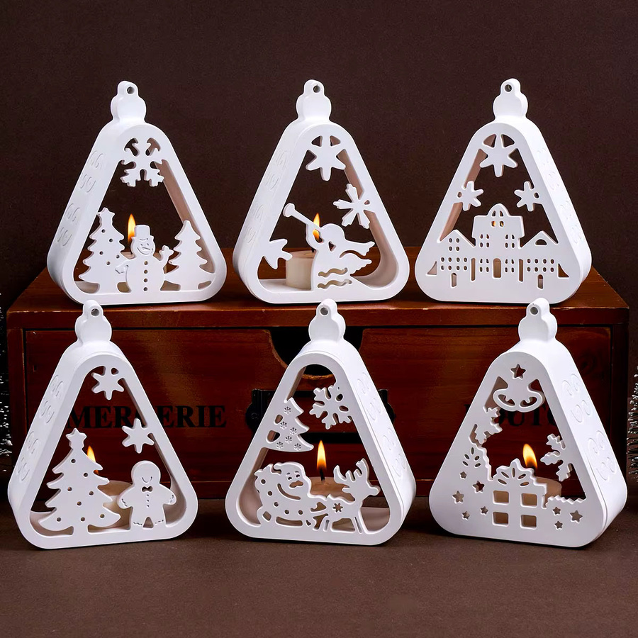 UDOCOOL Silikonform für Kerzenständer und DIY Weihnachtsdeko in Weiß - Bild 1