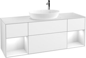 V&B Waschtischunterschrank Finion in Weiß lackiert, Breite: 160 cm - Bild 1