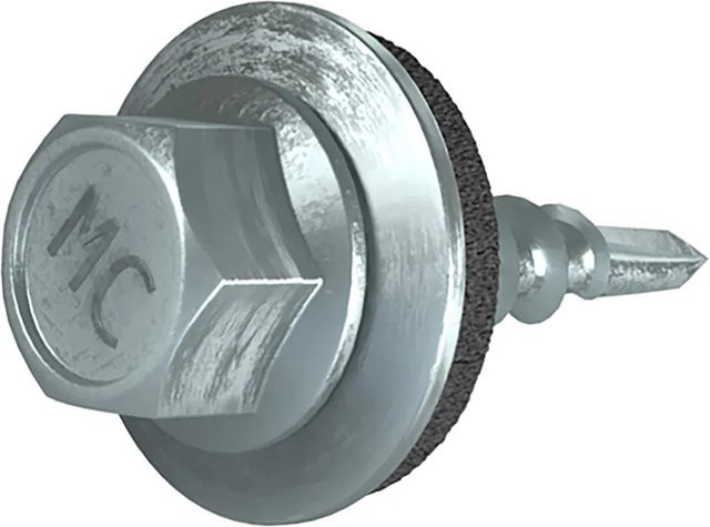 Weckman Selbstbohrende Schrauben aus Stahl, verzinkt, Farbe: Silber, Durchmesser: 4,8 mm, Länge: 20 mm, 100er Pack - Bild 1