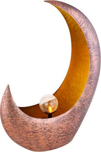 Globo Lighting Solarleuchte LED mit Glas und Metall in Messing/Gold und Braun, Höhe: 45 cm - Bild 1