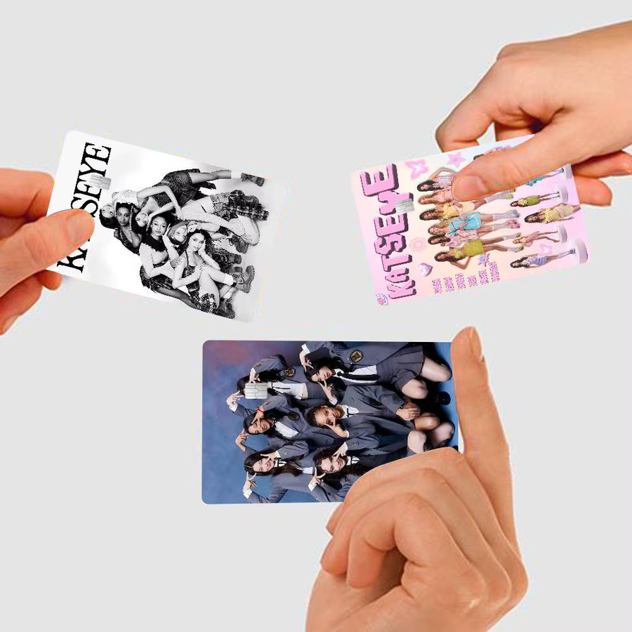 4er-Set Kpop Katseye Korea Band Aufkleber und Klebeband für Kreditkarten und Debitkarten in Multicolour - Bild 2