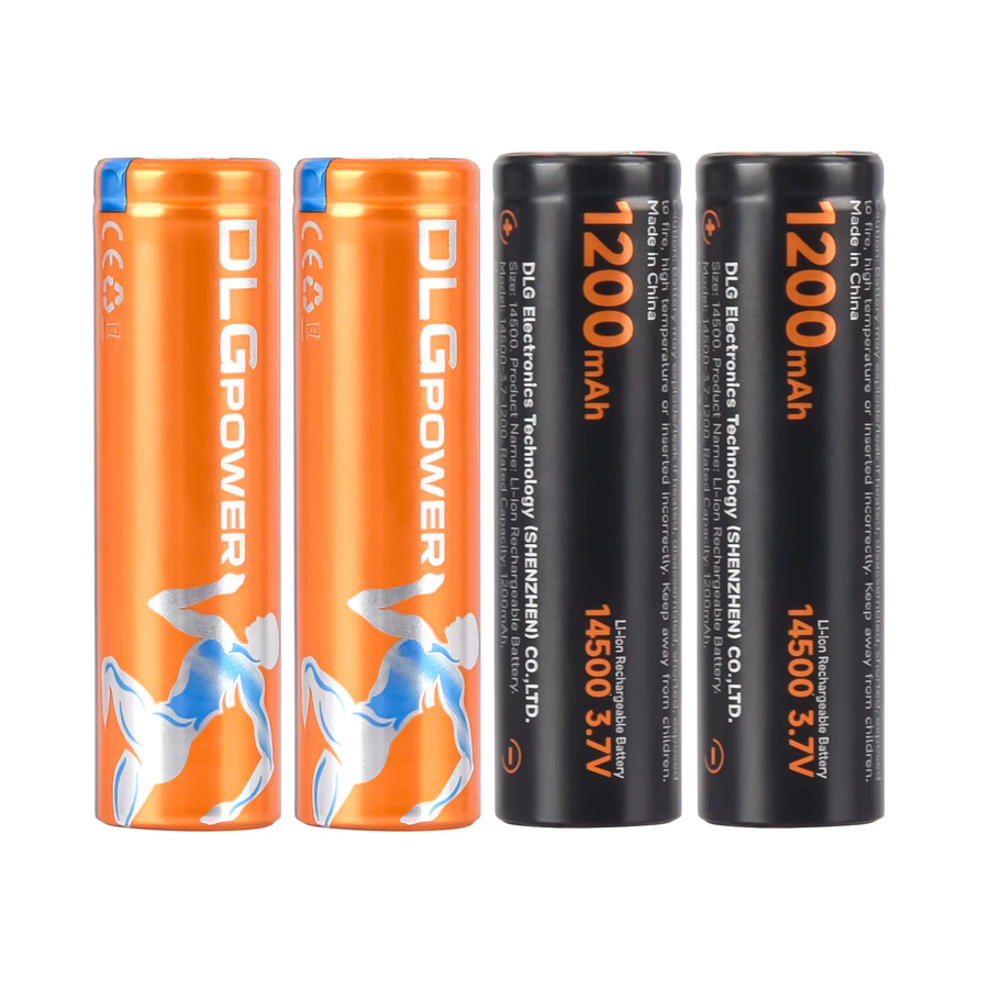 DLGPOWER 14500 AA Akku 1200mAh 3,7V Lithium-Ionen wiederaufladbarer Akku für Taschenlampen und Elektronik - Bild 3