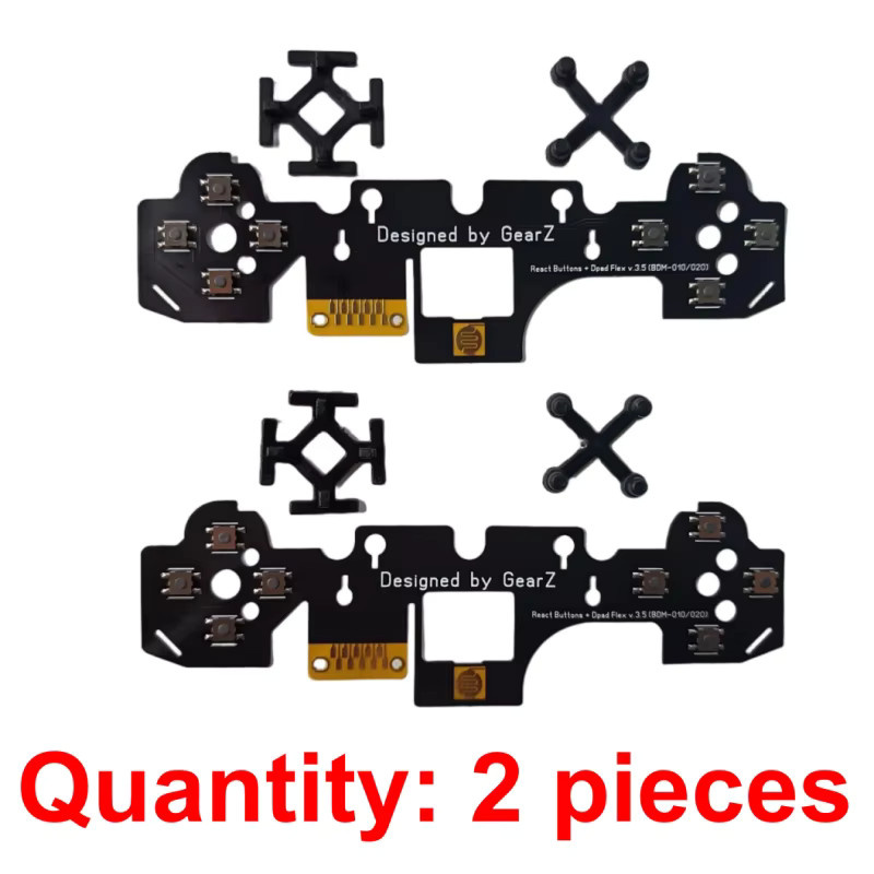 GEARZ PS5 Controller-Tastenset in Schwarz mit mechanischem Mikroschalter-Kit und anpassbarem taktilem D-Pad, kompatibel mit PlayStation BDM010/BDM020 - Bild 4
