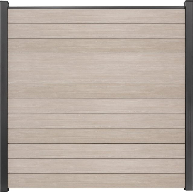 GroJa Steckzaun Basicline Schmal Sheffield Oak, Farbe: Braun, B: 180 cm, H: 180 cm, PVC-beschichtet - Bild 1
