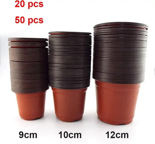 Widerstandsfähiger Blumentopf aus Kunststoff mit Tablett für Haus, Garten und Kindergarten - Bild 1