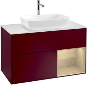 V&B Waschtischunterschrank Finion 100 in Weiss mit offener Ablagefläche - Bild 1