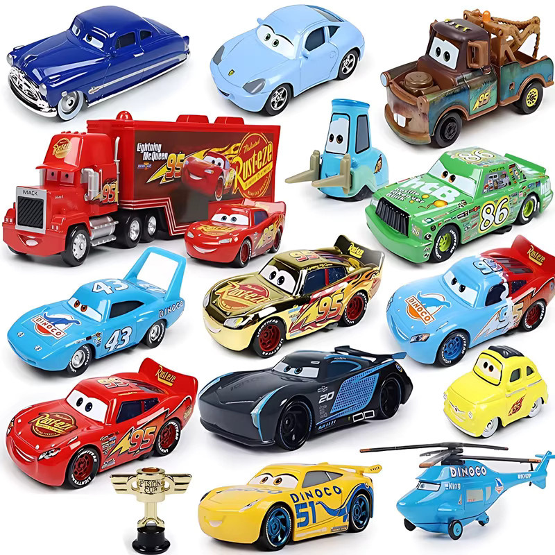 TAKARA TOMY Disney Lightning McQueen Jackson Storm Rennwagen, Metall - Bild 2