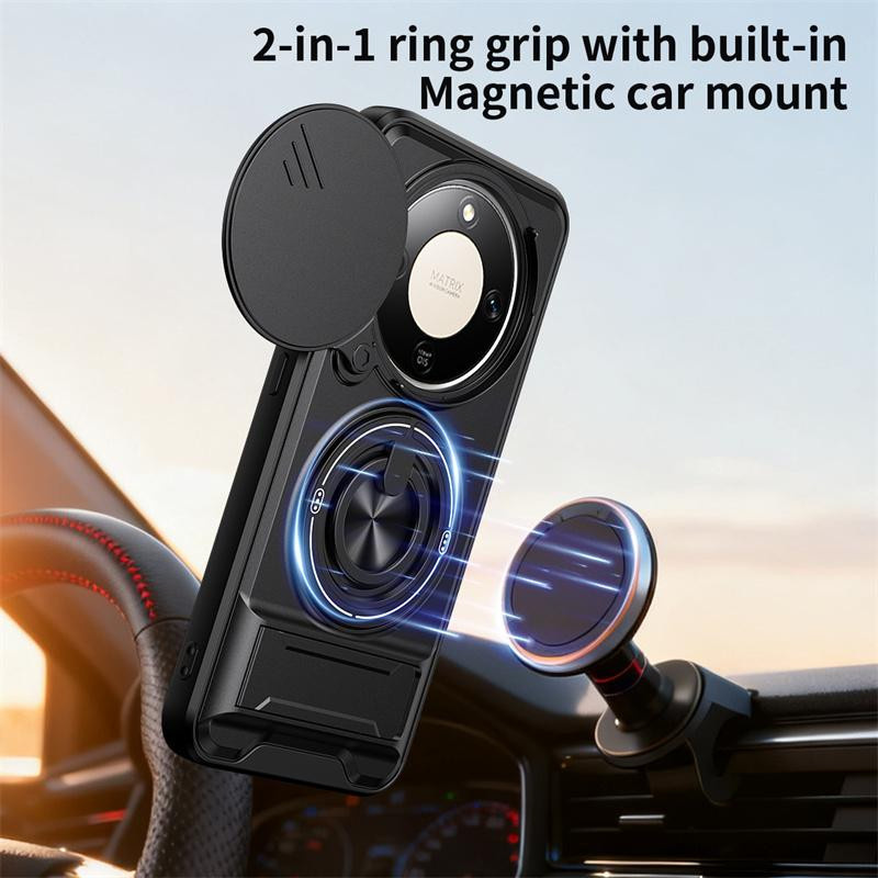 Magic8 Lite 5G Magnetische Ringhalter Handyhülle für Honor Magic 8 Lite 5G in Schwarz - Bild 3